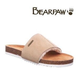 BearPaw Bettina Genuine Suede Shearling Slides
